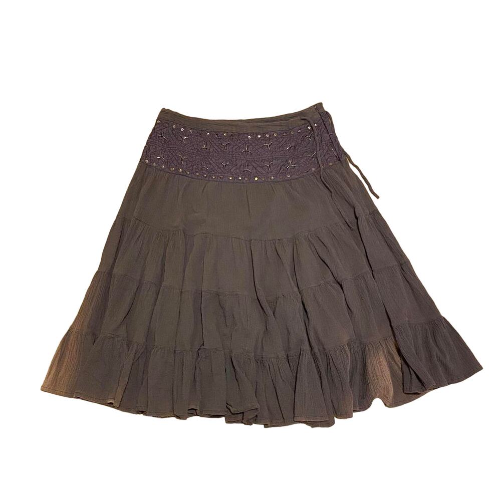 Y2k fairy full length brown skirt